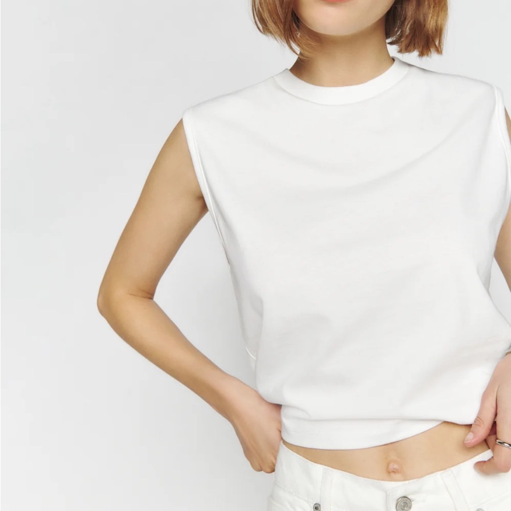 Reformation Sleeveless Crewneck Tee